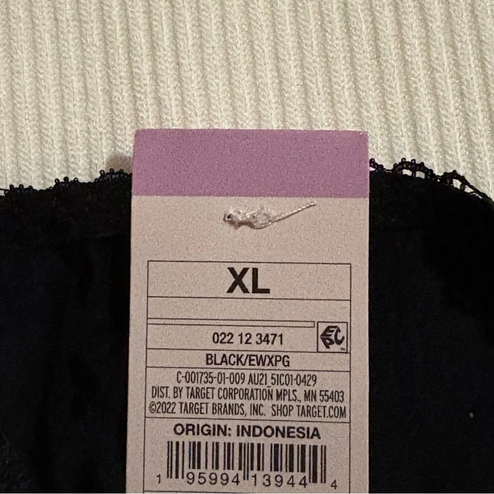 NWT Black Cheeky Panties Sheer Floral Mesh | Auden